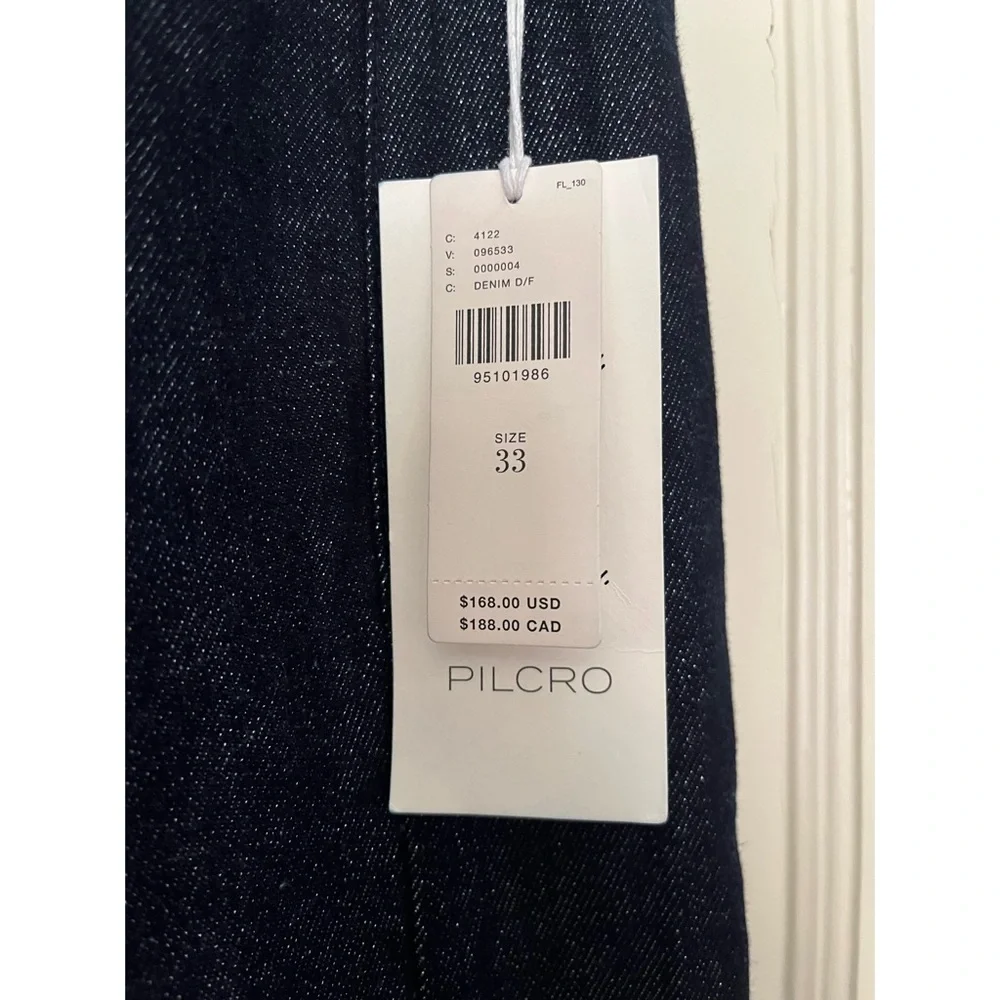 NWT The Adi Mid-Rise Frayed Relaxed Flare Pants by Pilcro: Sparkle Edition - Picture 4 of 9